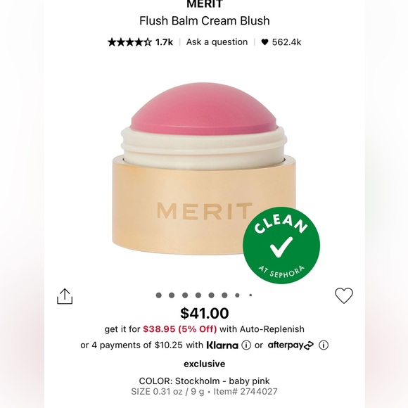 Sephora Other - Merit Cream Blush in Stockholm